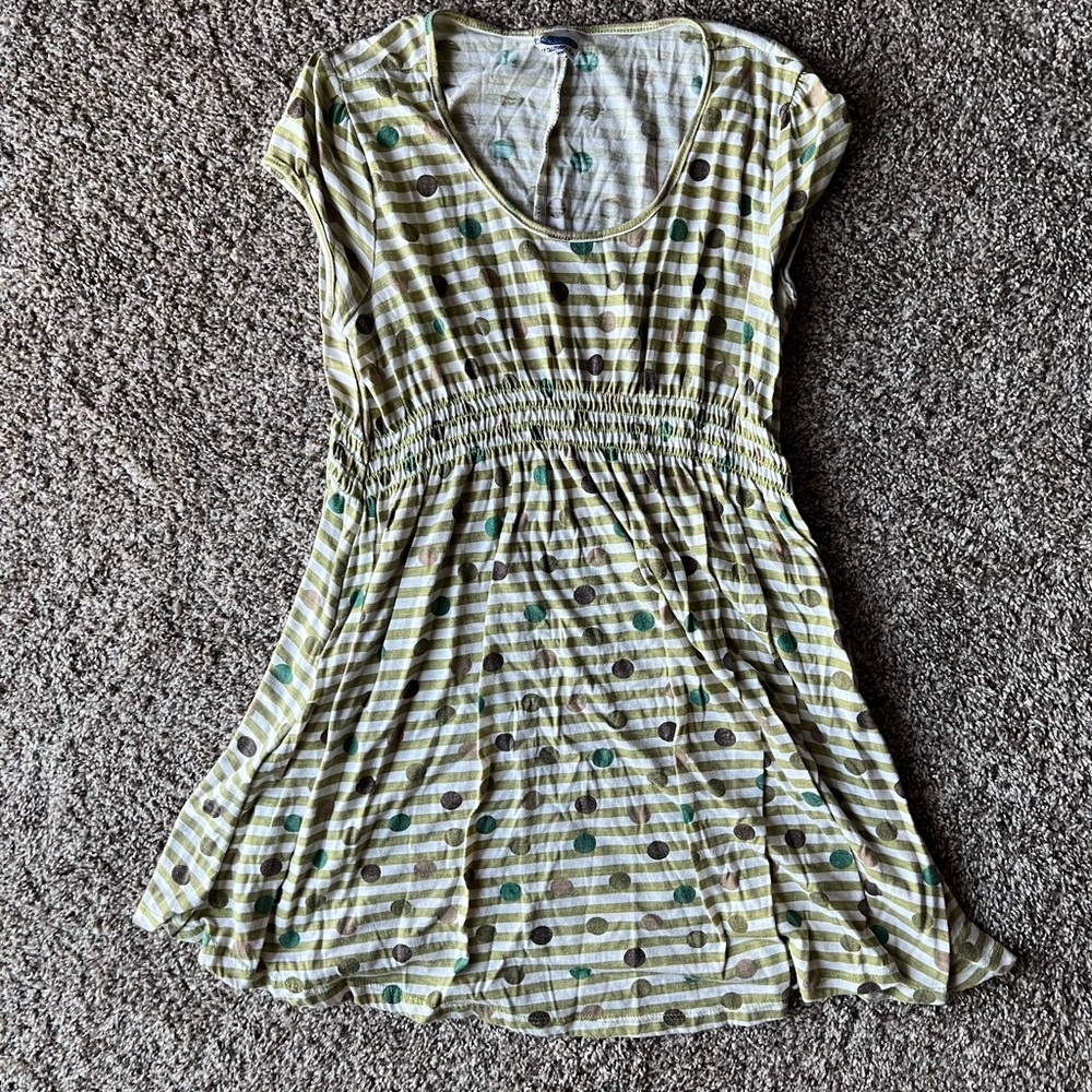 Green striped top
